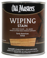 Old Masters 11704 Wiping Stain, Early American, Liquid, 1 qt, Can